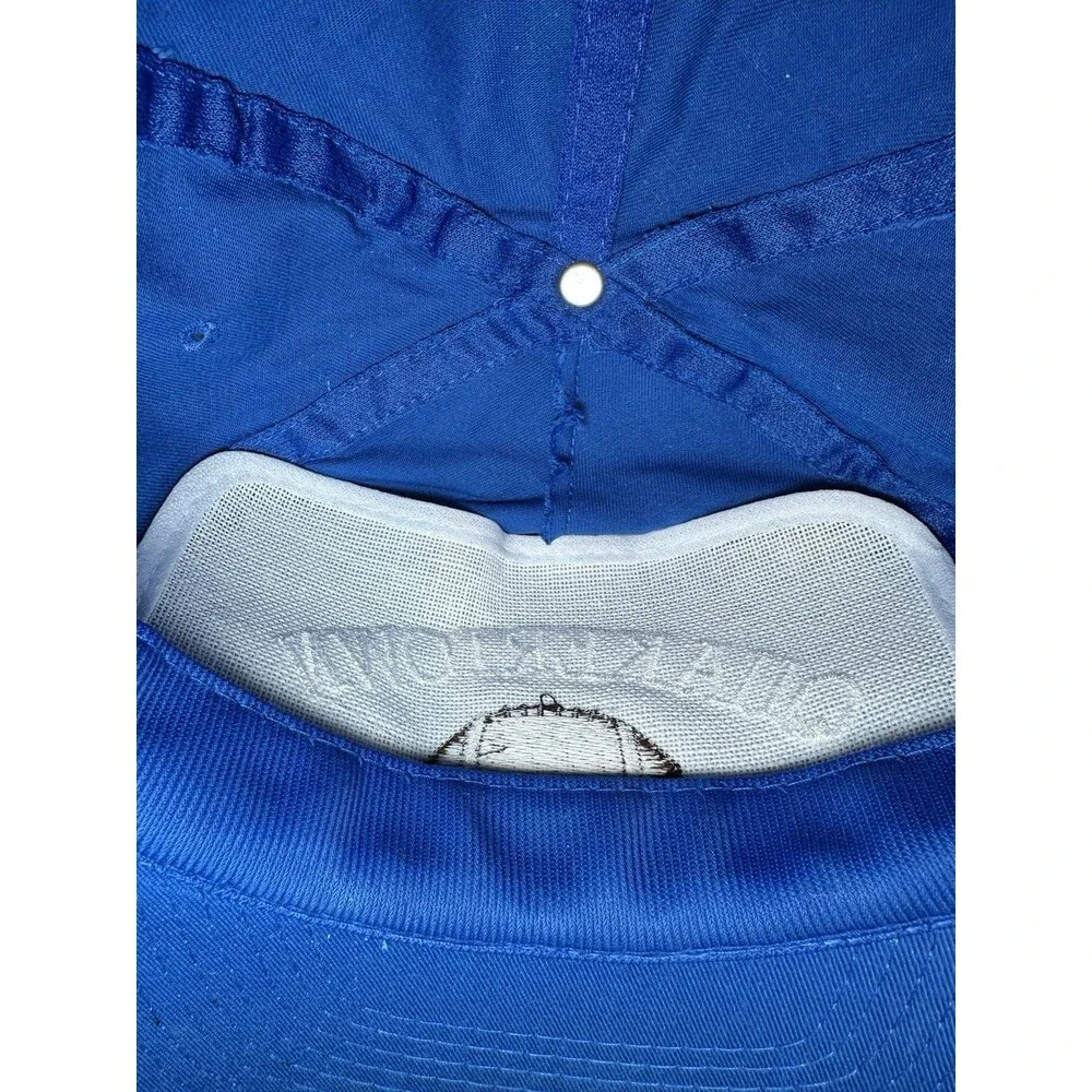 Vintage 80s Quakertown Football Panthers Rope Hat Blue Snapback Trucker Cap